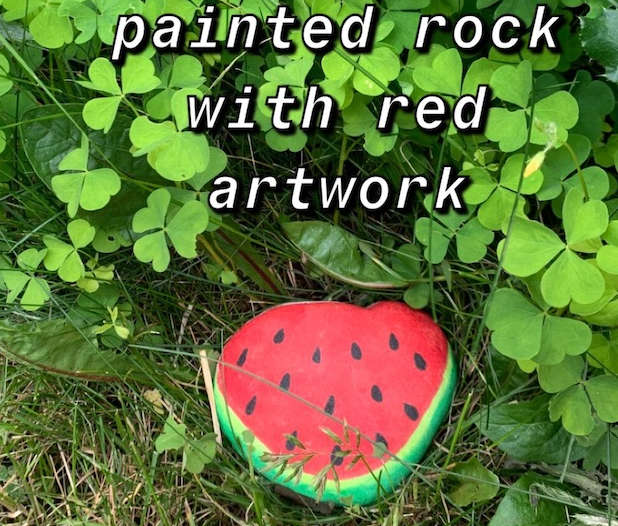 Eliska Kuzilkova - red painted rock photo